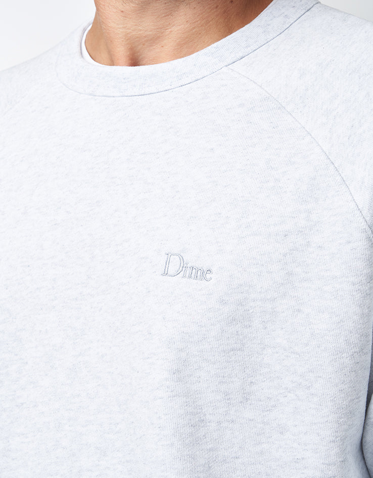 Dime MTL Classic Small Logo Crewneck - Ash