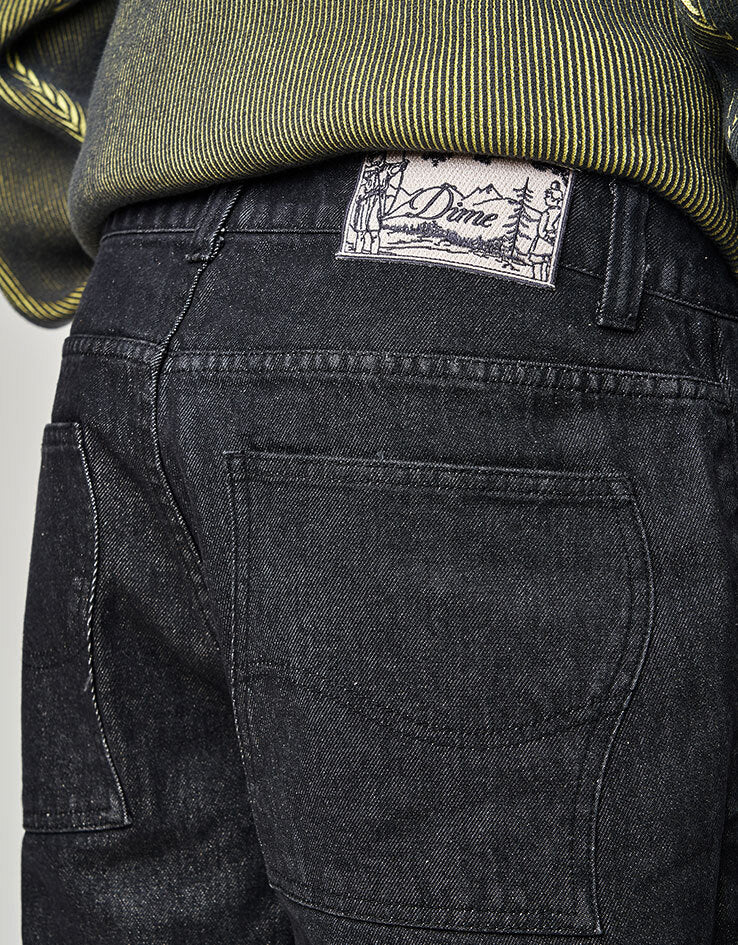 Dime MTL Relaxed Denim Pants - Black Washed