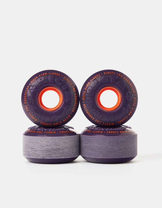Ricta Clouds Purple 92a Skateboard Wheels - 57mm