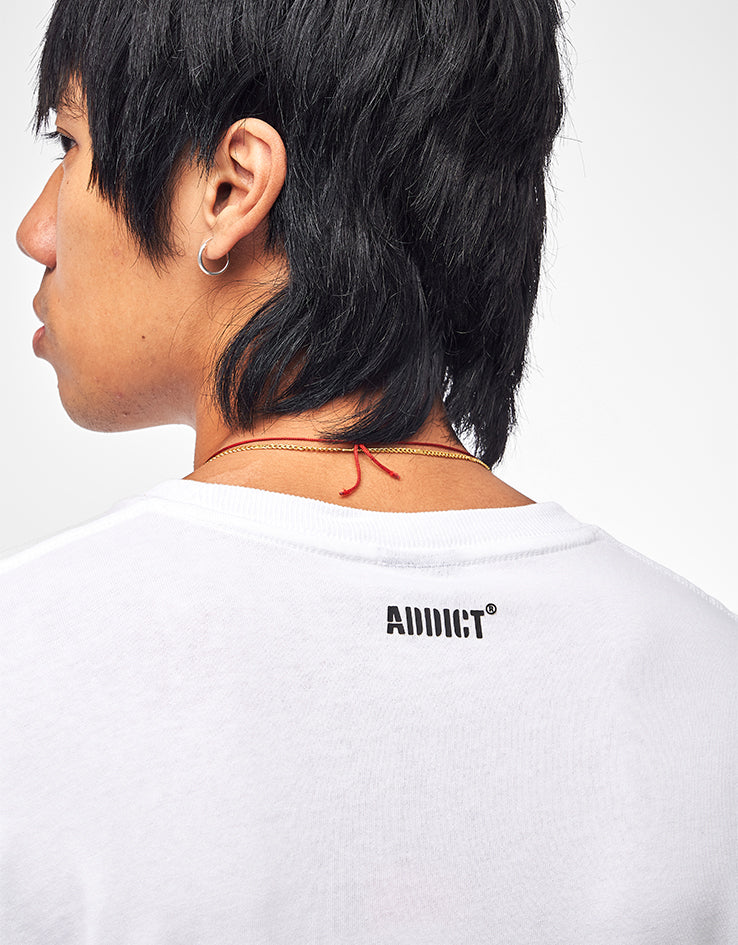 Addict Stencil T-Shirt - White