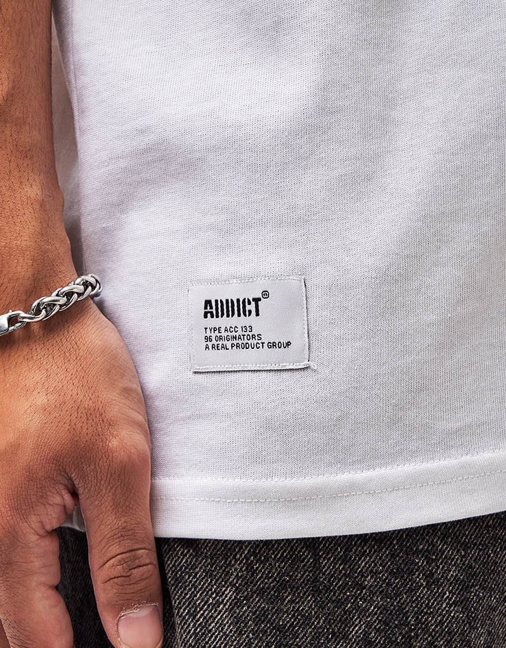 Addict Stencil T-Shirt - White