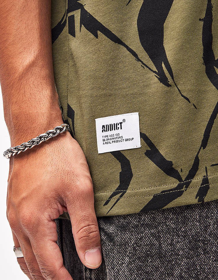 Addict x SHE One Camo AOP T-Shirt - Olive/Black