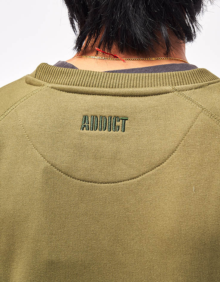 Addict A Stitch Sweat - Olive
