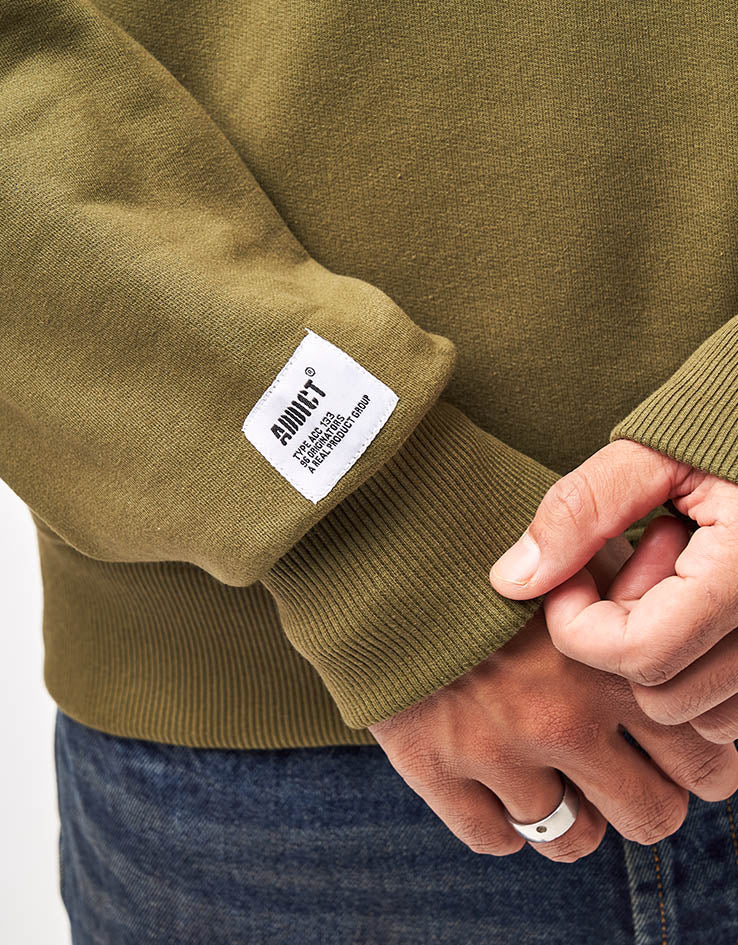 Addict A Stitch Sweat - Olive