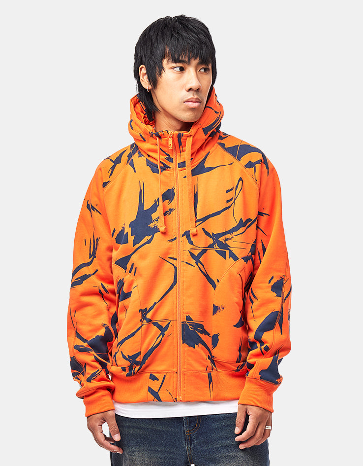 Addict x SHE One Method Zip Hoodie - Orange/Blue, view 1
