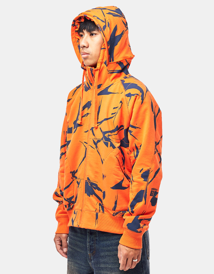 Addict x SHE One Method Zip Hoodie - Orange/Blue