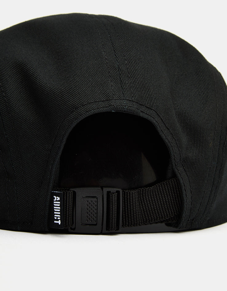Addict 5 Panel Cap - Black