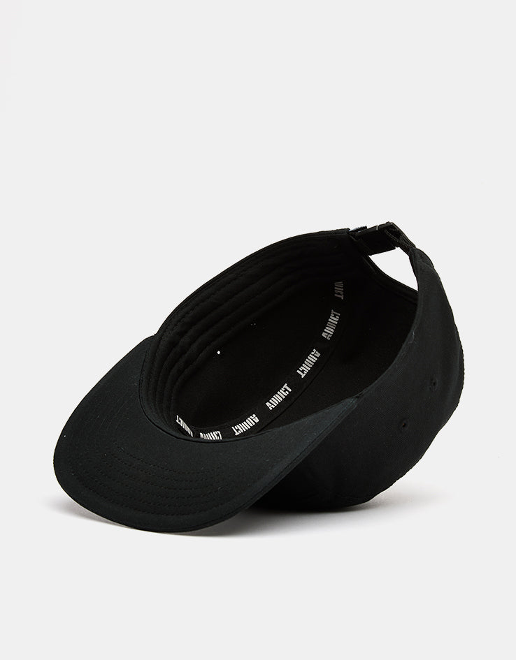Addict 5 Panel Cap - Black
