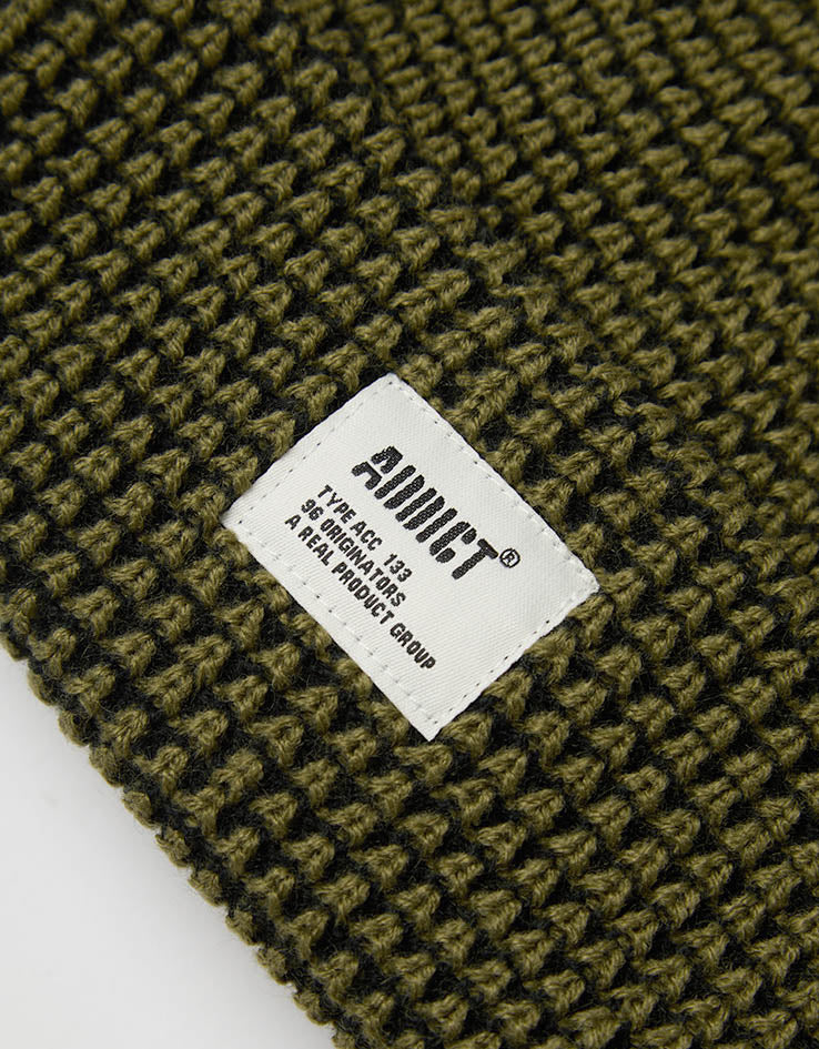 Addict Patch Fold Beanie - Olive, view 2