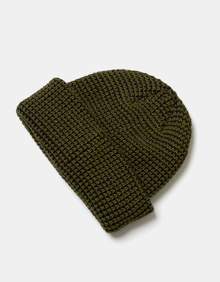 Addict Patch Fold Beanie - Olive, view 3