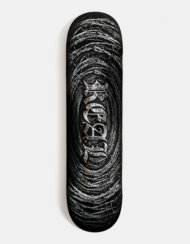 Real Barbed Wire Foil Oval Skateboard Deck - 8.12"
