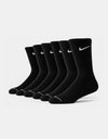 Nike Everyday Elevated 6 Pack Crew Socks - Black/White