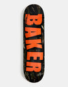 Baker Carozzi Brand Logo Tiger Stripe 'TWIN' Skateboard Deck - 8.38"
