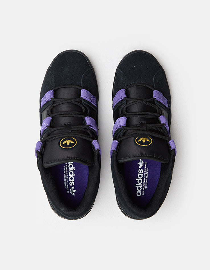 adidas Kader Skate Shoes - Core Black/Collegiate Purple/Gold Metallic