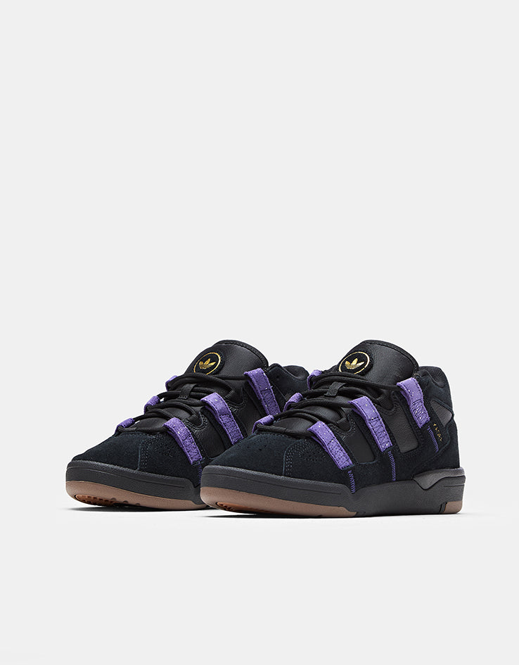 adidas Kader Skate Shoes - Core Black/Collegiate Purple/Gold Metallic