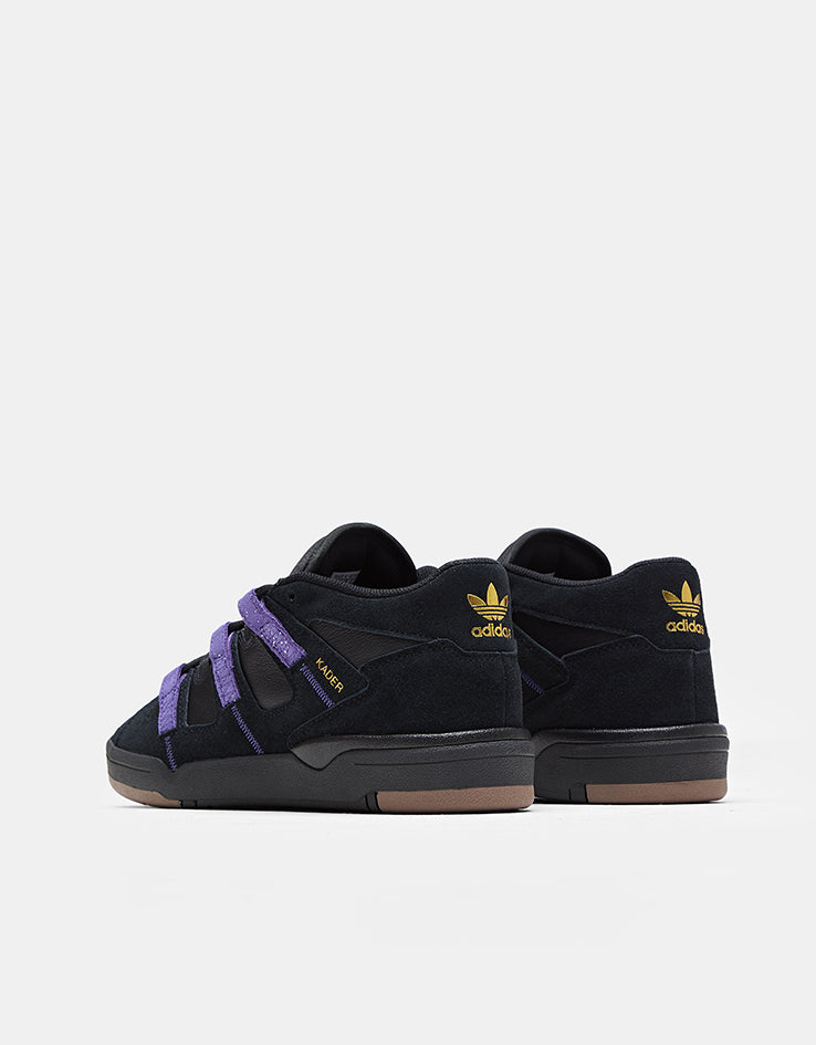 adidas Kader Skate Shoes - Core Black/Collegiate Purple/Gold Metallic
