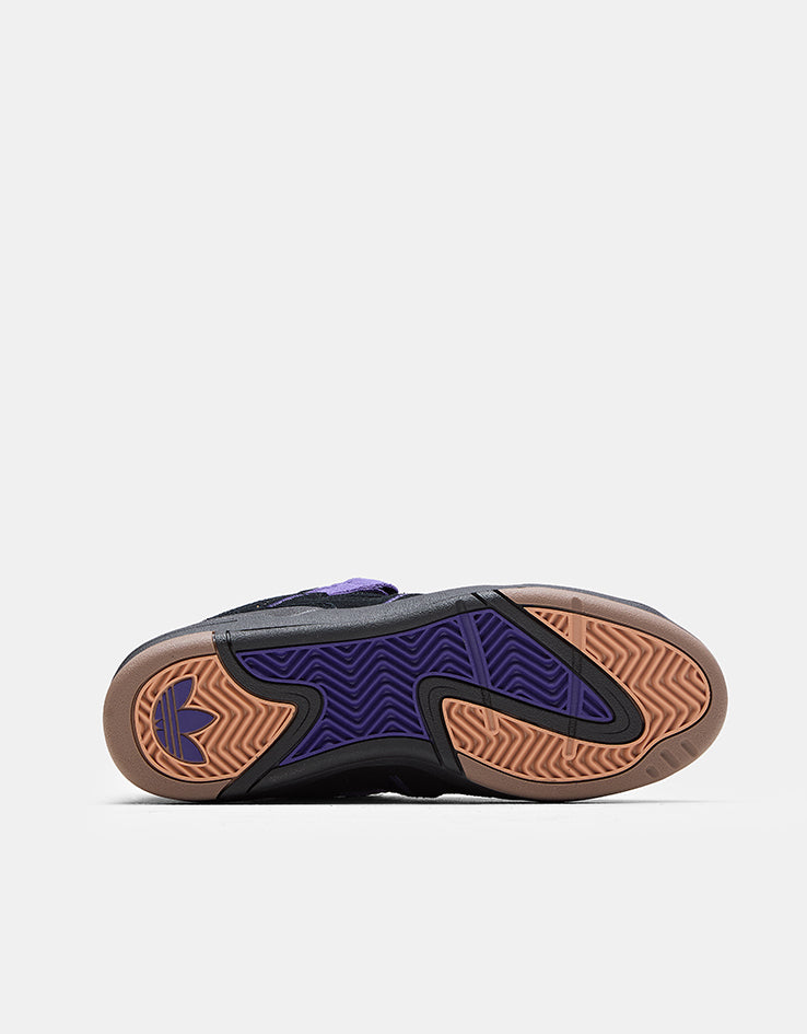 adidas Kader Skate Shoes - Core Black/Collegiate Purple/Gold Metallic