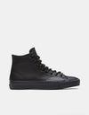 Converse Chuck Taylor All Star Pro Leather Skate Shoes - Black/Yellow/Total Eclipse