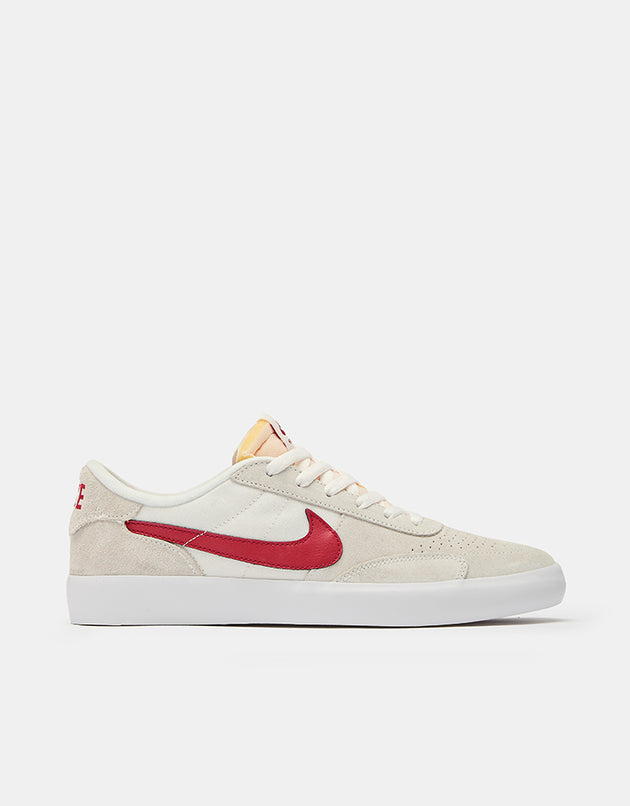 Nike SB Heritage Vulc Skate Shoes - Summit White/Gym Red-Summit White-White
