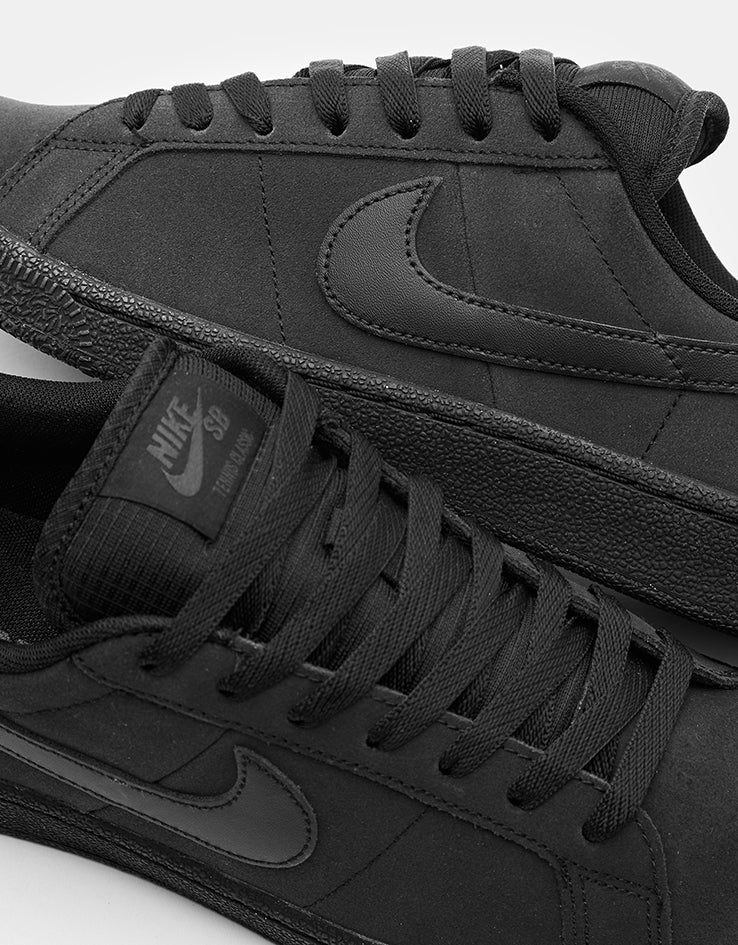 Nike SB Zoom Tennis Classic Skate Shoes - Black/Black-Black-Off Noir