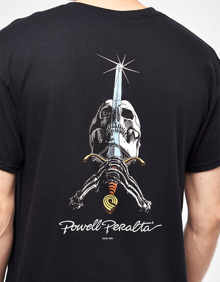 Powell Peralta Skull & Sword T-Shirt - Black