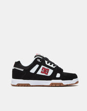 DC Stag Skate Shoes - Black/White/Red