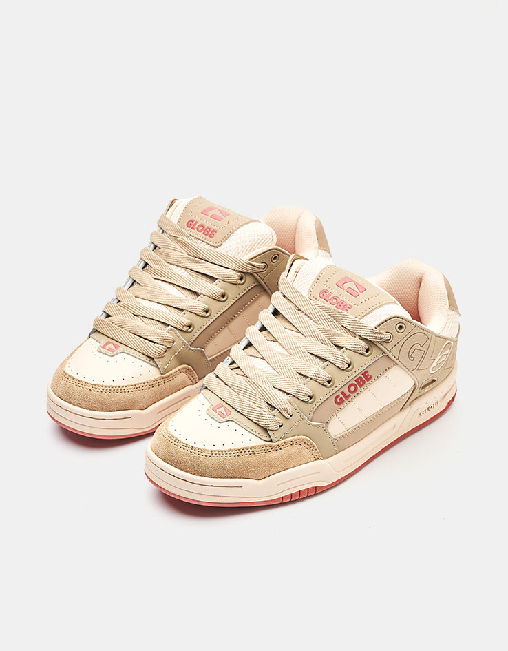 Globe Tilt Skate Shoes - Sand/Red