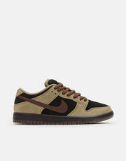 Nike SB Dunk Low Pro Skate Shoes - Filbert/Lt Chocolate-Black-Burgundy