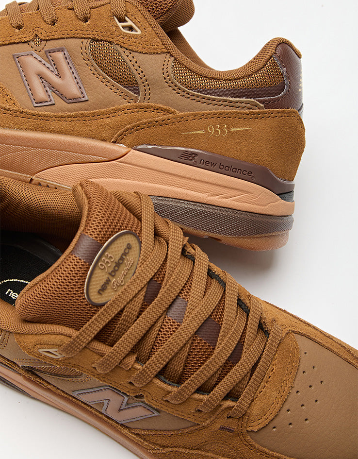 New Balance Numeric 933 Andrew Reynolds Skate Shoes - Wheat/Gum
