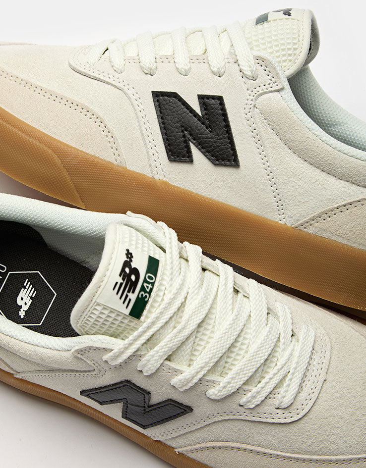 New Balance Numeric 340 Skate Shoes - Sea Salt/Black