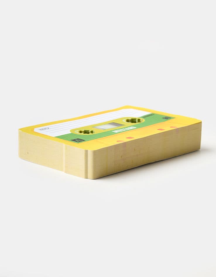 Cassette Sticky Notes - Yellow