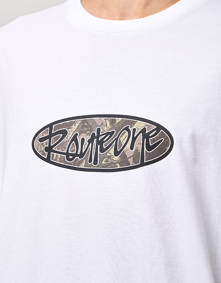 Route One Panel Organic T-Shirt - White