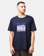 Route One Midnight Rally Organic T-Shirt - French Navy