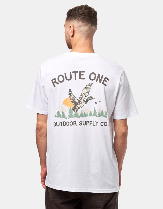 Route One Mallard Organic T-Shirt - White