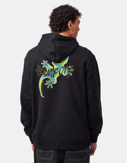 Route One Gecko Heavyweight Pullover Hoodie (400gsm) - Black