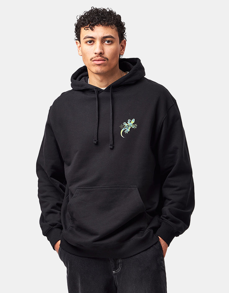 Route One Gecko Heavyweight Pullover Hoodie (400gsm) - Black