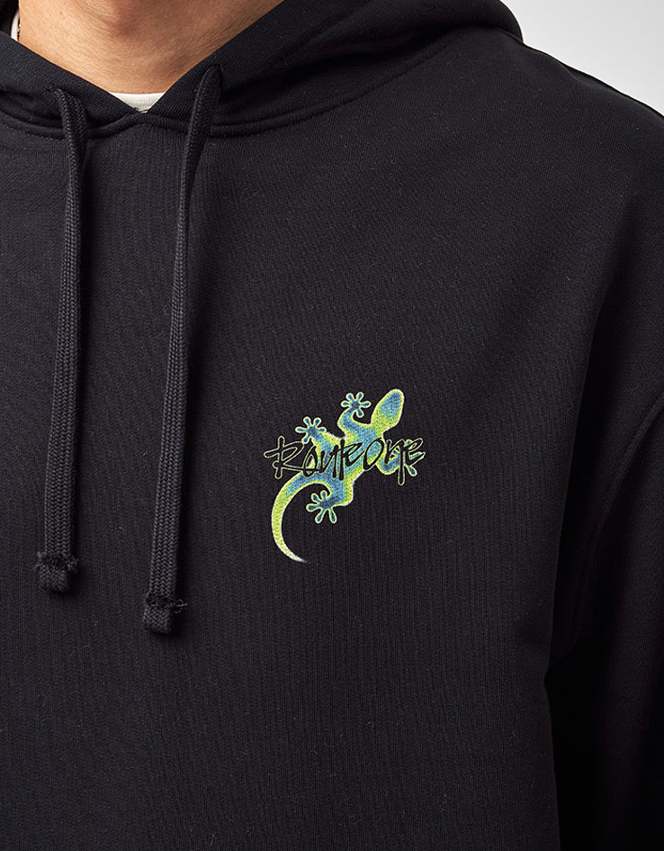 Route One Gecko Heavyweight Pullover Hoodie (400gsm) - Black