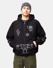 Dime MTL Sigil Zip Hoodie - Black