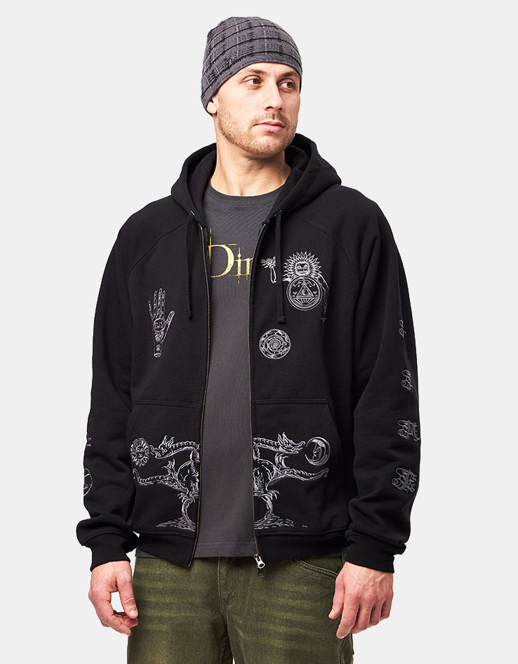 Dime MTL Sigil Zip Hoodie - Black