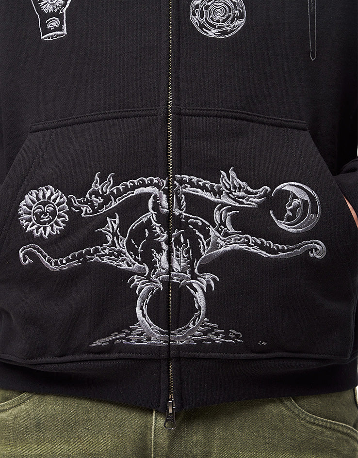 Dime MTL Sigil Zip Hoodie - Black