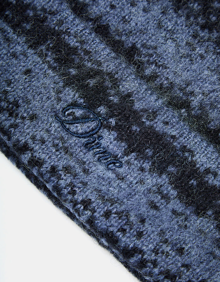 Dime MTL Mohair Striped Beanie - Blue