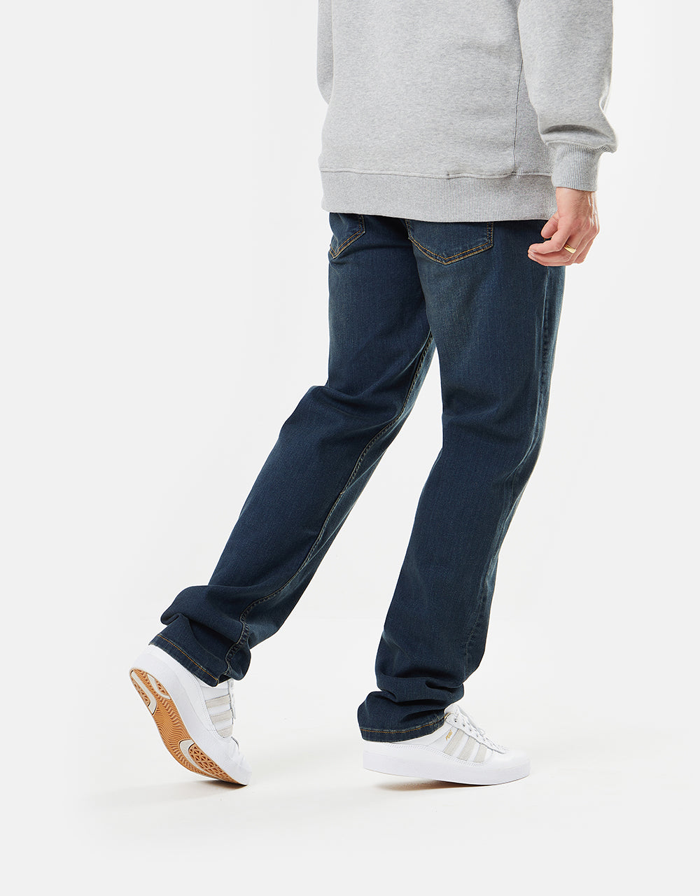 Route One Relaxed Denim Jeans - Washed Indigo