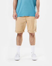 Route One Roll Up Chino Shorts - Khaki