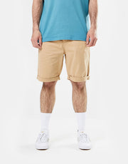 Route One Roll Up Chino Shorts - Khaki