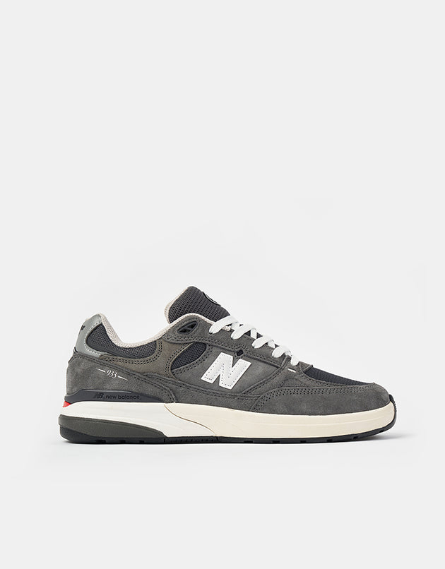 New Balance Numeric 933 Andrew Reynolds Skate Shoes - Dark Grey/White