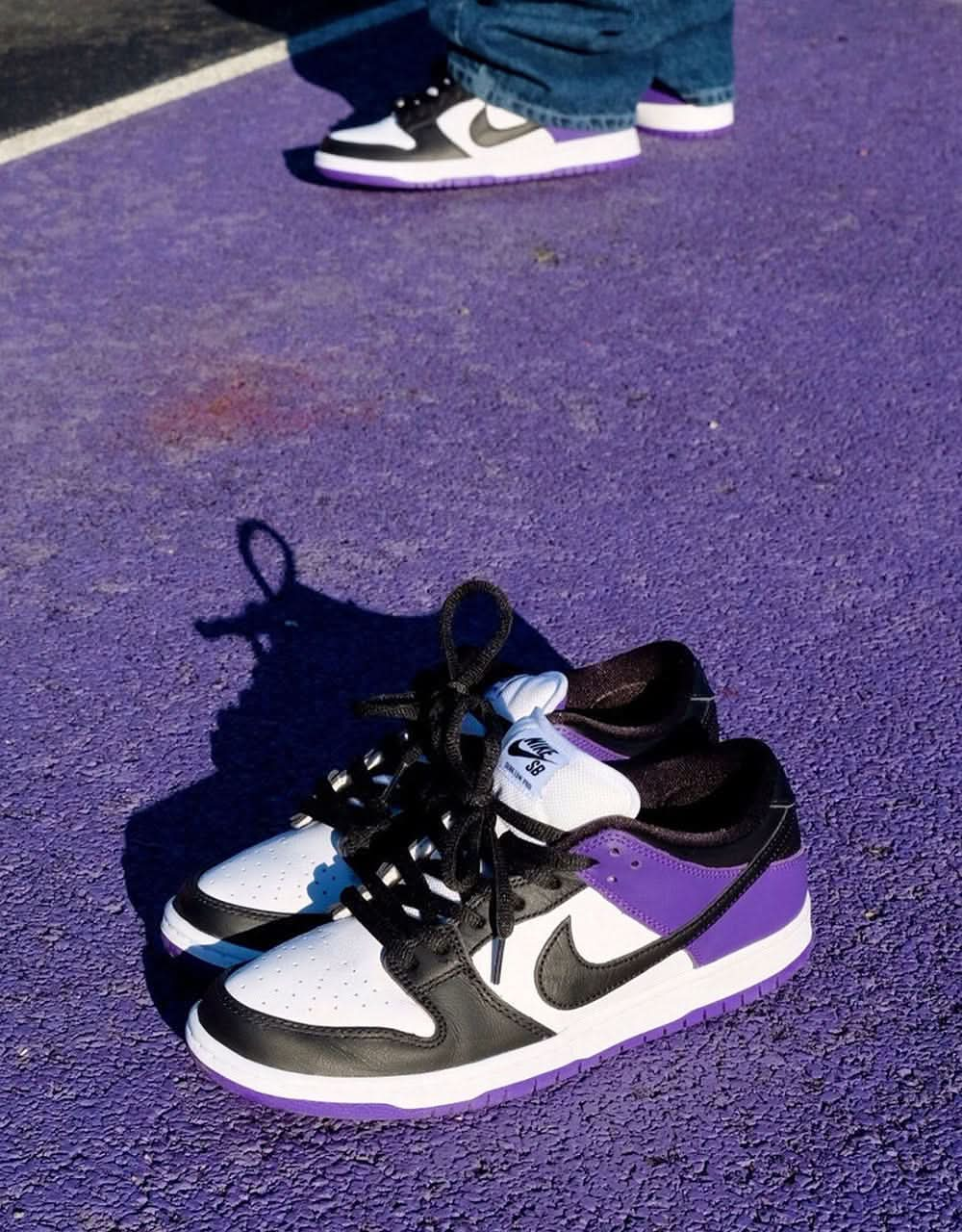 Nike SB Dunk Low Pro Skate Shoes - Court Purple/Black-White-Court Purple