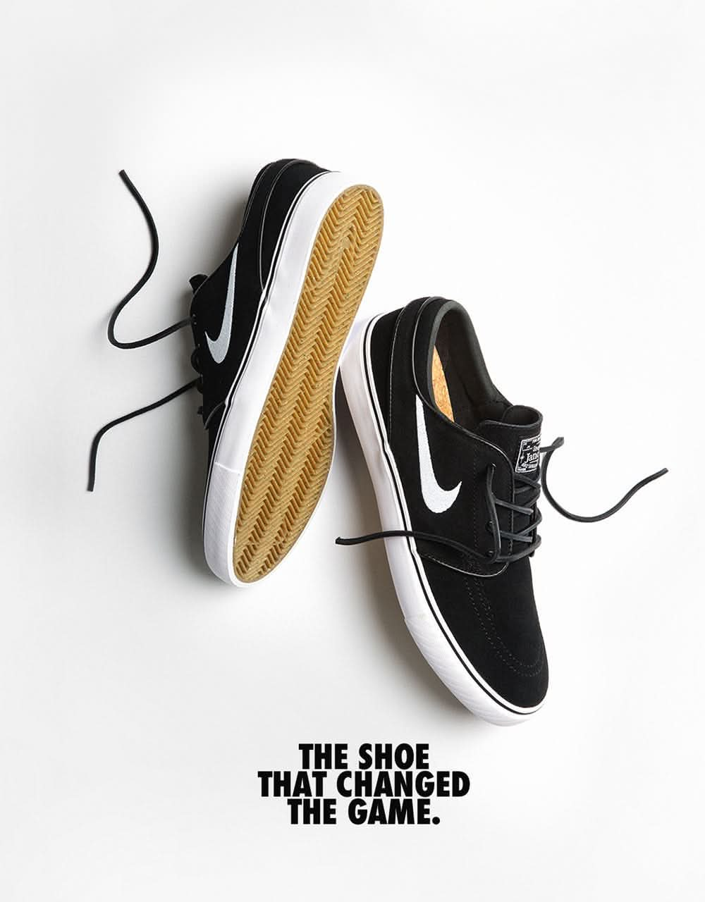 Nike SB Zoom Janoski OG+ Skate Shoes - Black/White-Black-White-Black-Gum Lt Brown