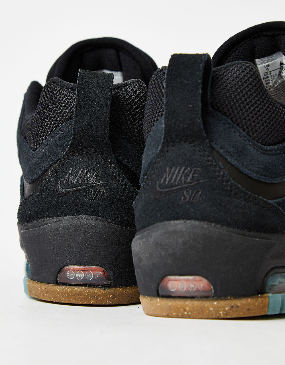 Nike SB Air Max Ishod Skate Shoes - Black/Black-Anthracite-Black-Gum Lt Brown-Univ Blue