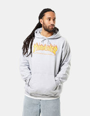 Thrasher Flame Logo Pullover Hoodie - Heather Grey