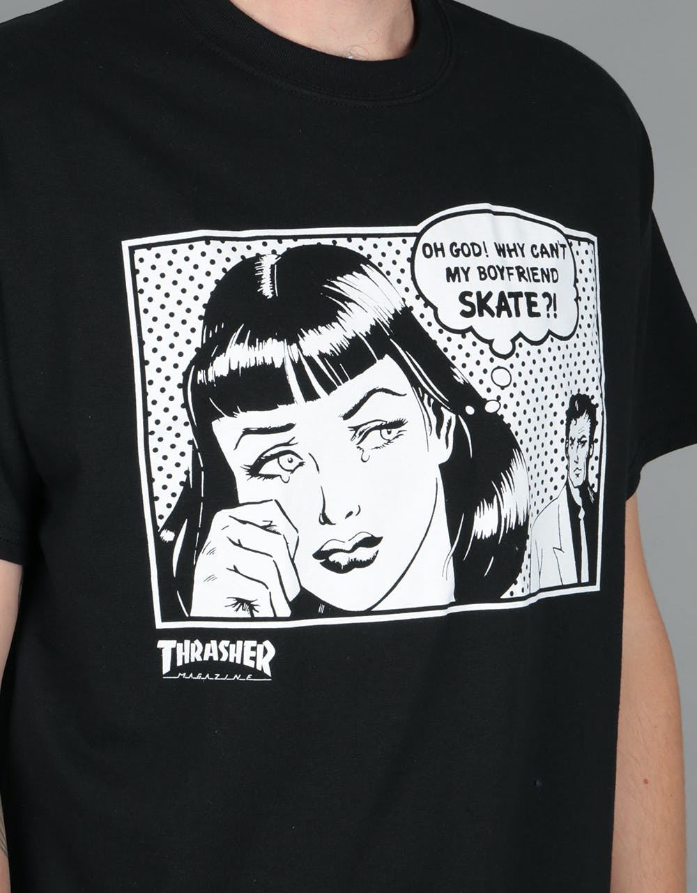 Thrasher Boyfriend T-Shirt - Black